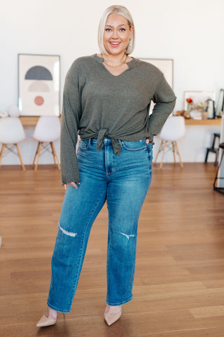 Sew in Love Don't Be Careless Ribbed Knit Top