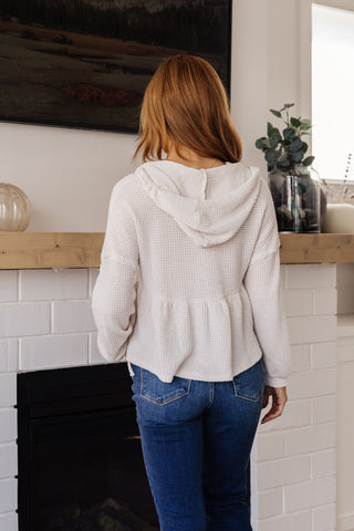One Eleven North Don't Waffle About Waffle Knit Hoodie