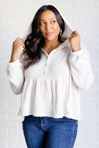 One Eleven North Don't Waffle About Waffle Knit Hoodie