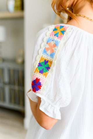 Sew In Love Don't You, Forget About Me Crinkle Knit Blouse