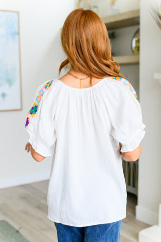 Sew In Love Don't You, Forget About Me Crinkle Knit Blouse