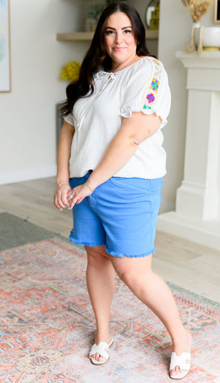 Sew In Love Don't You, Forget About Me Crinkle Knit Blouse