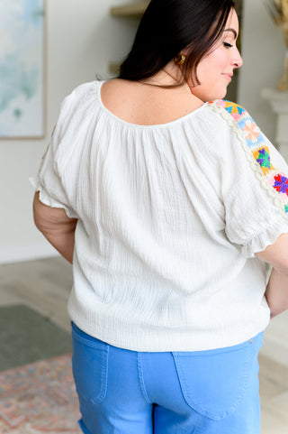 Sew In Love Don't You, Forget About Me Crinkle Knit Blouse