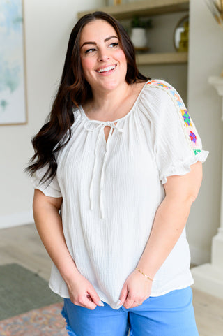 Sew In Love Don't You, Forget About Me Crinkle Knit Blouse