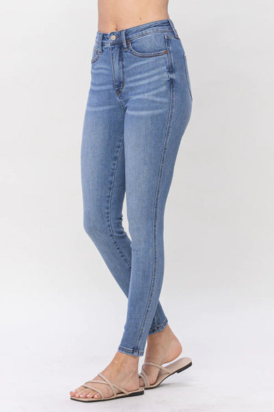 Judy Blue Betsy High Rise Tummy Control Top Shield Pocket Skinny Jeans 88538 - Exclusive-Jeans-Sunshine and Wine Boutique