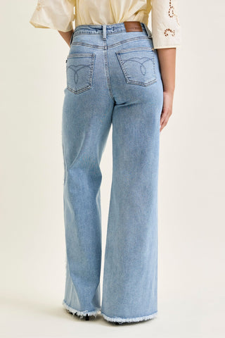 Judy Blue High Waist Twisted Retro Wide Leg Denim Jeans 881087