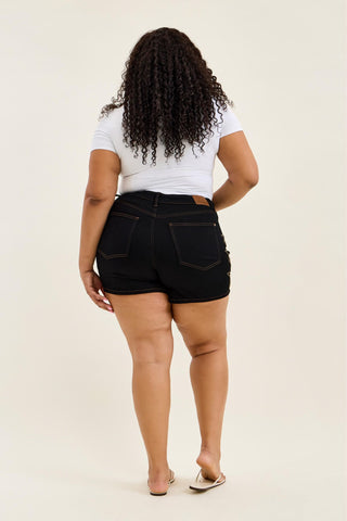 Judy Blue High Waist Star Studded Slim Denim Short 150389