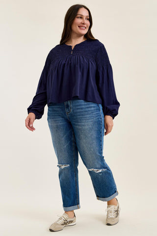 Judy Blue High Waist Rigid Magic Billie Cuffed Boyfriend Denim Jeans 881189