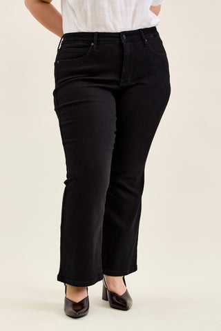 Judy Blue High Waist Tummy Control Black Bootcut Denim Jeans 881184 - Petite