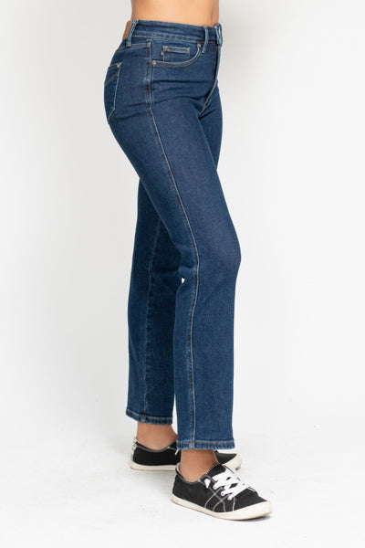 Judy Blue High Waist "Tummy Control" Classic Straight Denim 88575-Jeans-Sunshine and Wine Boutique