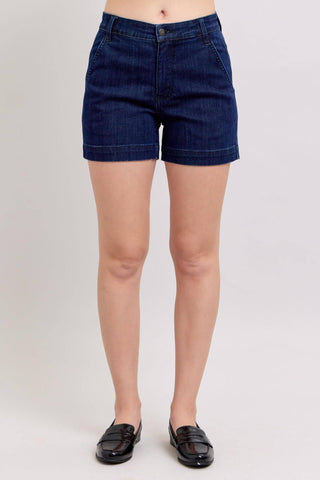 Judy Blue High Waist Trouser Denim Short 15290-Shorts-Sunshine and Wine Boutique