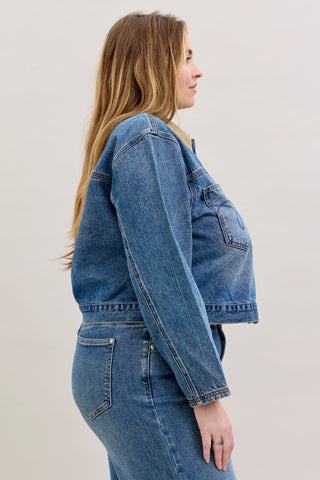 Judy Blue Rigid Barn Corduroy Denim Jacket 7886