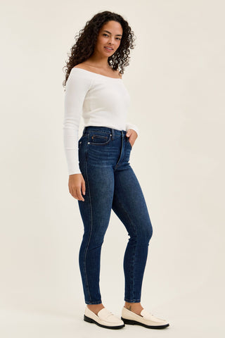 Judy Blue High Waist Tummy Control Sienna Bandana Skinny Denim Jeans 881156