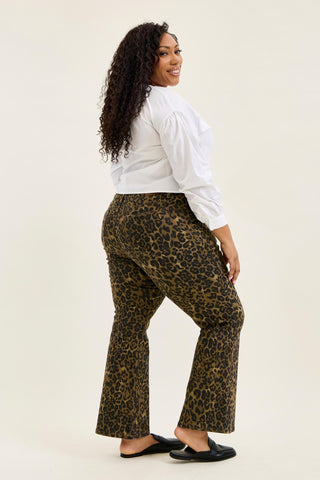 Judy Blue High Waist Leopard Bootcut Denim Jeans 881183