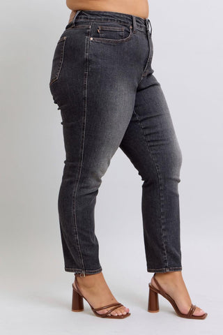 Judy Blue Mid Rise Tummy Control Slim Denim Jeans 88902