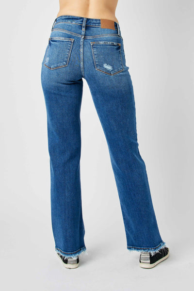 Judy Blue Mid Rise Dad Denim 82605-Jeans-Sunshine and Wine Boutique