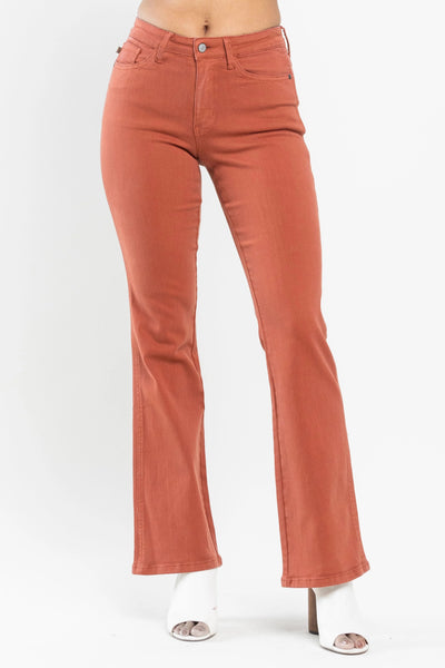 Judy Blue Mid Rise Slim Bootcut Terracotta Denim 88761 - Exclusive-Jeans-Sunshine and Wine Boutique