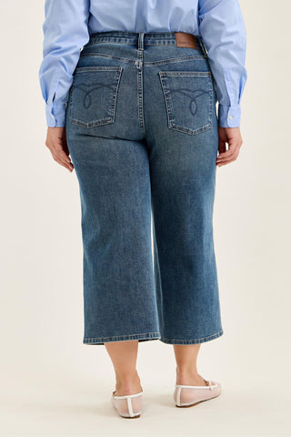 Judy Blue High Waist Dottie Quarry Fade Wide Leg Denim Jeans 881186