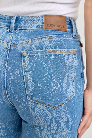 Judy Blue High Waist Ankle Wide Leg Denim Jeans 881107