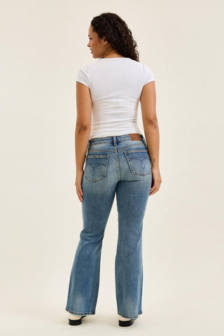 Judy Blue Low Rise Daisy Genie Blue Bootcut Denim Jeans 82747