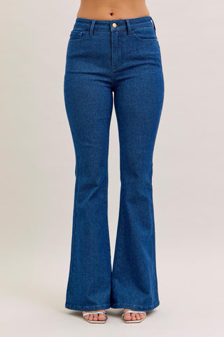 Judy Blue High Waist Glitter Sparkle Flare Denim Jeans 881059