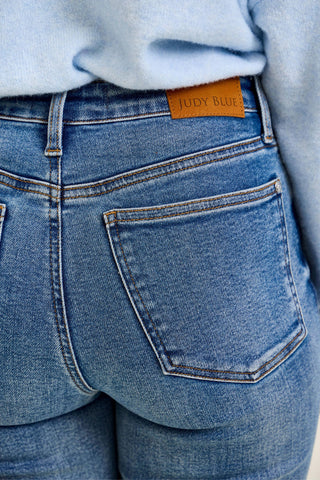 Judy Blue High Waist Tummy Control Peggy Ankle Straight Denim Jeans 881166