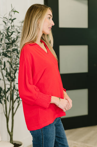 One Eleven North Easy Essence V-Neck Oversized Tunic Top