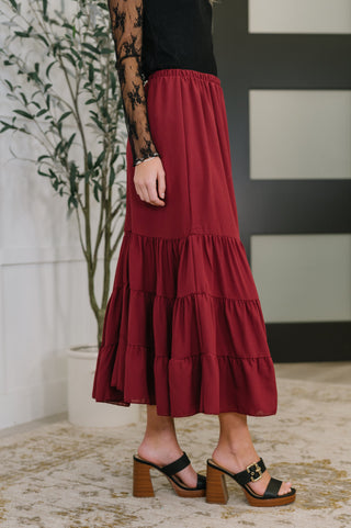 Haptics Easy Pick Tiered Maxi Skirt