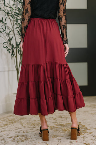 Haptics Easy Pick Tiered Maxi Skirt