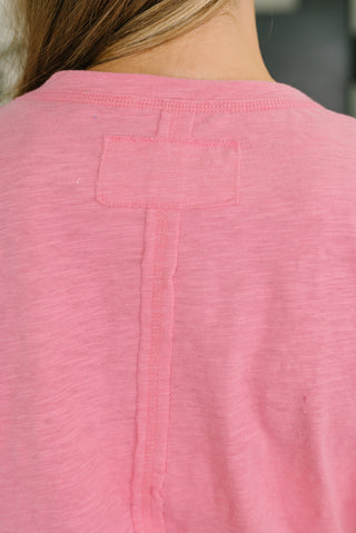 Zenana Effortless Edit Boxy Tee in Candy Pink