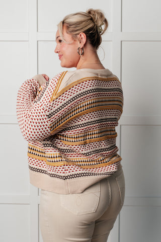 One Eleven North Effortless Elements Striped Cardigan
