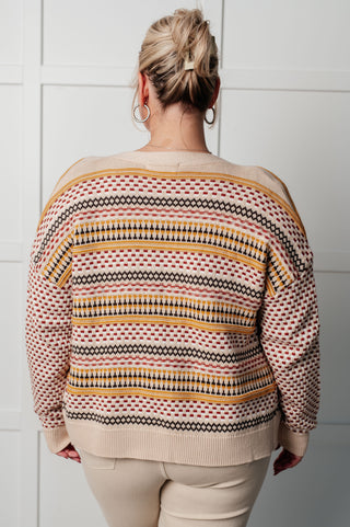 One Eleven North Effortless Elements Striped Cardigan