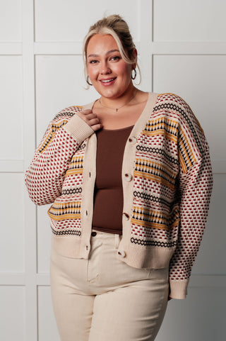 One Eleven North Effortless Elements Striped Cardigan