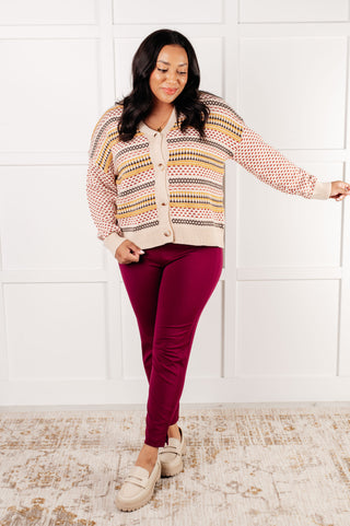 One Eleven North Effortless Elements Striped Cardigan