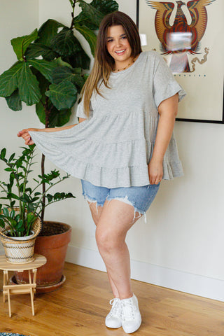 Haptics Endless Memories Tiered Babydoll Top