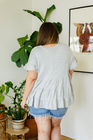 Haptics Endless Memories Tiered Babydoll Top