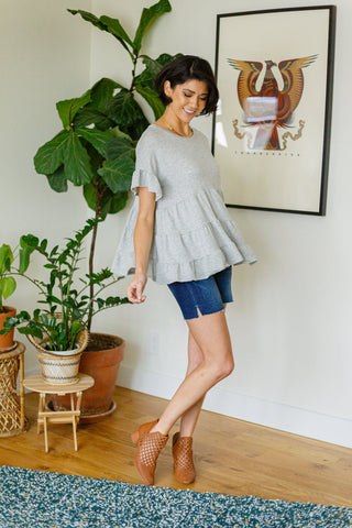 Haptics Endless Memories Tiered Babydoll Top