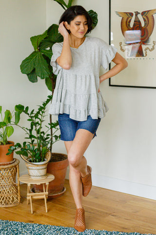 Haptics Endless Memories Tiered Babydoll Top