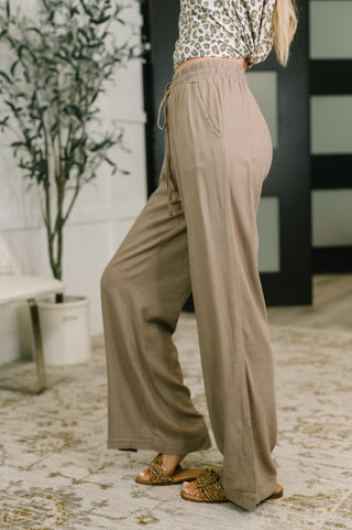Zenana Essential Feeling Straight Leg Lounge Pants in Light in Cocoa