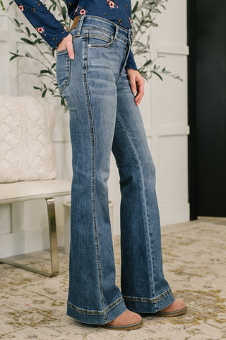 Eva High Waist Flare Tummy Control Double Button WB