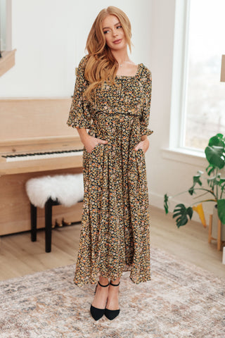 Polagram Ever So Briefly Floral Maxi Dress