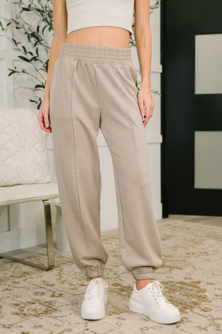 Zenana Every Second, Every Hour Jogger Bottoms in Ash Mocha