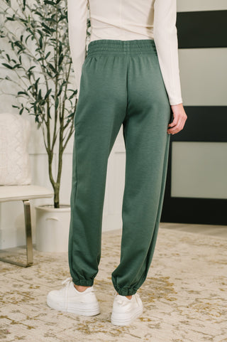 Zenana Every Second, Every Hour Jogger Bottoms in Dark Forest