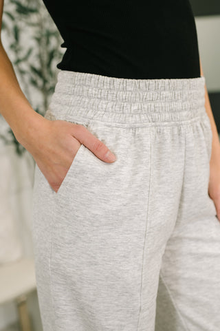 Zenana Every Second, Every Hour Jogger Bottoms in Heather Grey