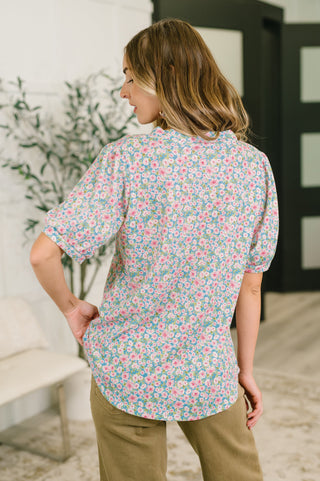 Heimish Everything in My Power Floral Puff Sleeve Blouse