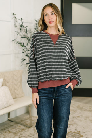 Haptics Exceptionally Cozy Contrast Relaxed Pullover