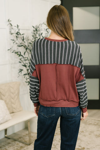 Haptics Exceptionally Cozy Contrast Relaxed Pullover