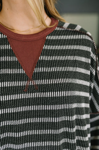 Haptics Exceptionally Cozy Contrast Relaxed Pullover