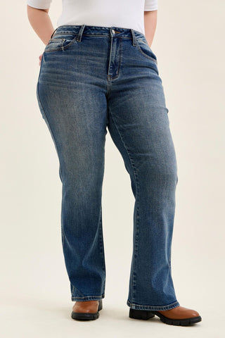 Judy Blue Mid Rise Daisy Dusk Rider Bootcut Denim Jeans 82751