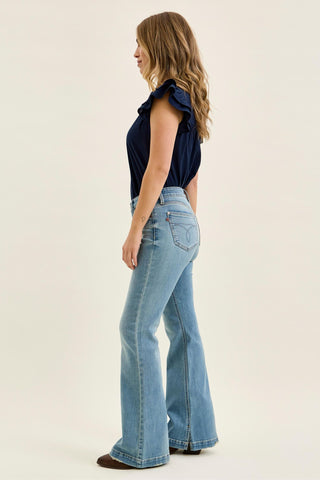 Judy Blue Mid Rise Flare Denim Jeans 82718 - 3 Inseam Options